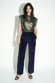 Anja pants velours marine blue
