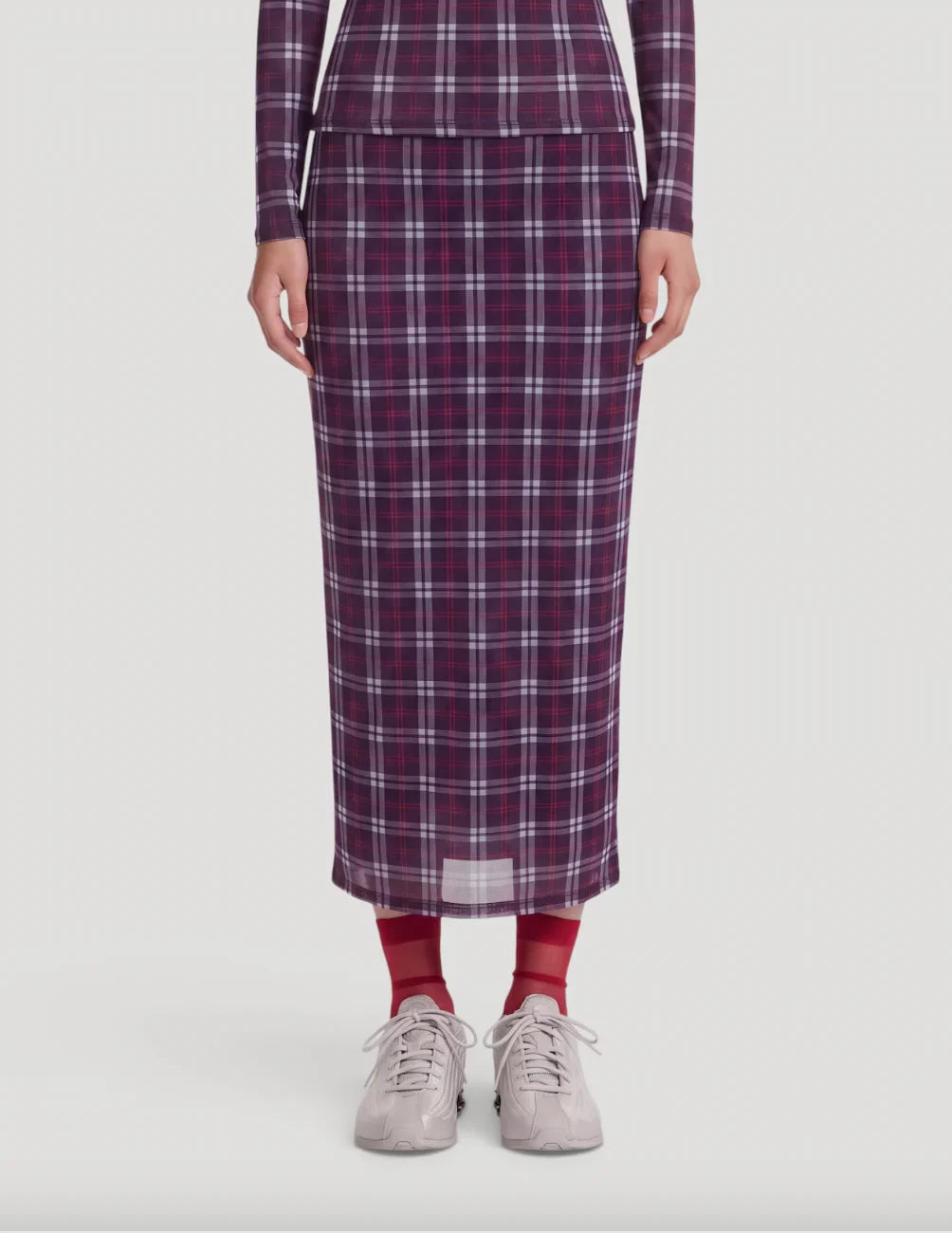 Sofia skirt checkered cherry