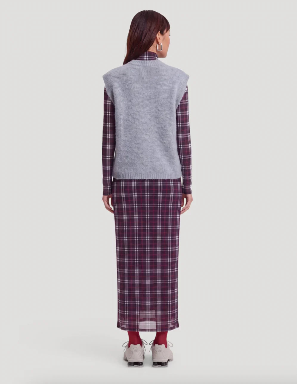 Sofia skirt checkered cherry