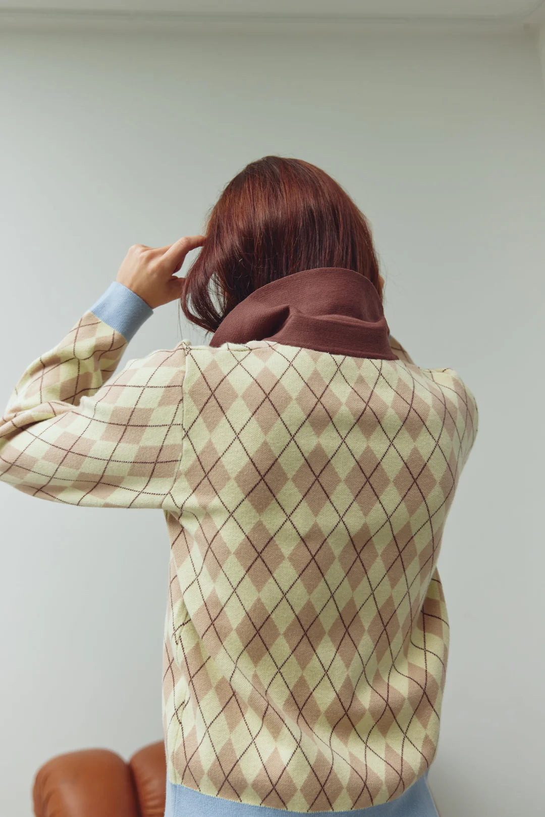 N-makayla knit diya yellow check